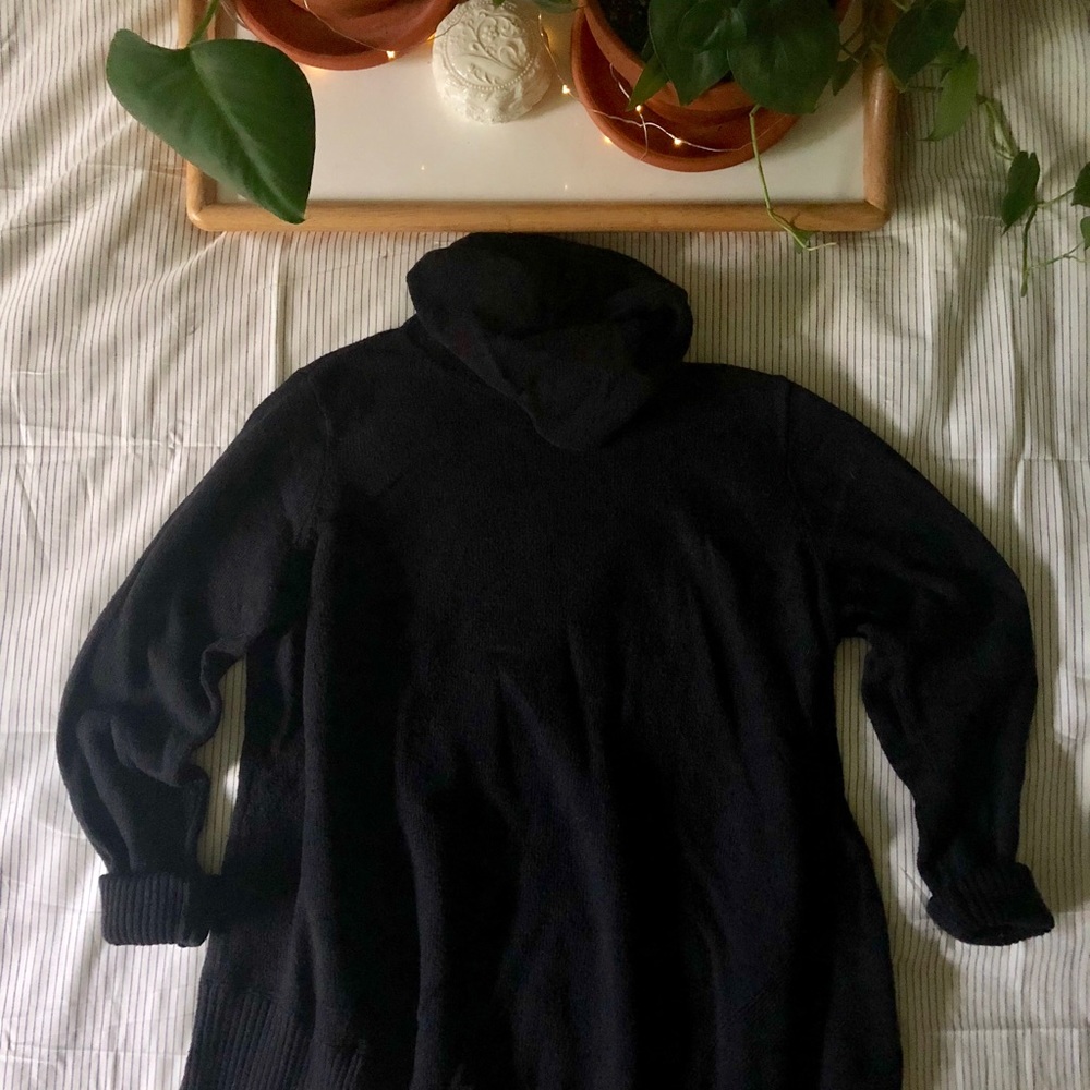 a-line & mock neck sweater